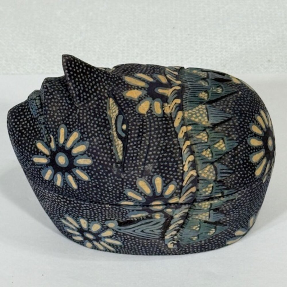 Java Indonesian handmade batik trinket box.